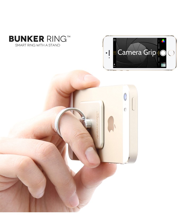 スマートフォン、タブレットを片手でホールドできる、大人気必須アイテム☆BUNKER RINGの画像