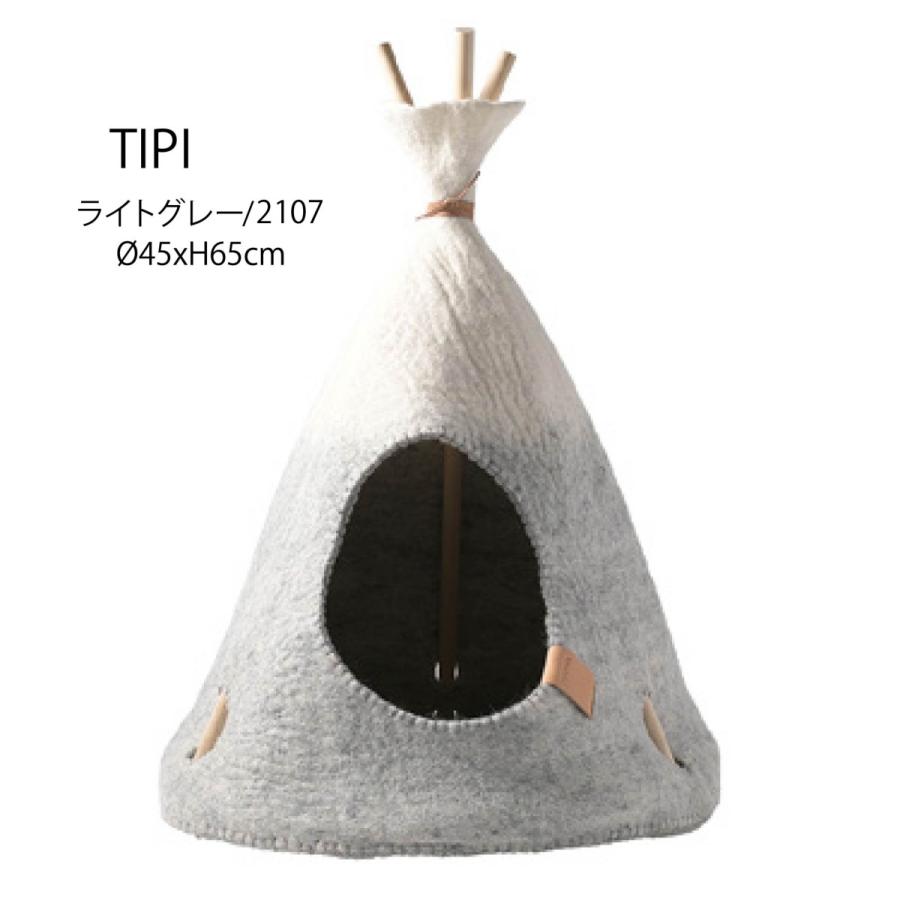 アベバ 猫 犬 ペットテント ティピ ペットグッズ ベッド ウール 天然