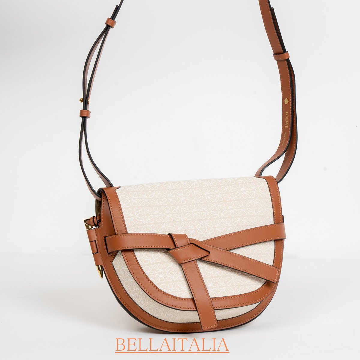 【超美品】ロエベ ゲートバッグジャガード&カーフ アナグラム ゲートデュアル Gate（LOEWE） ロエベ レディース loewe バッグ ゲートバッグ