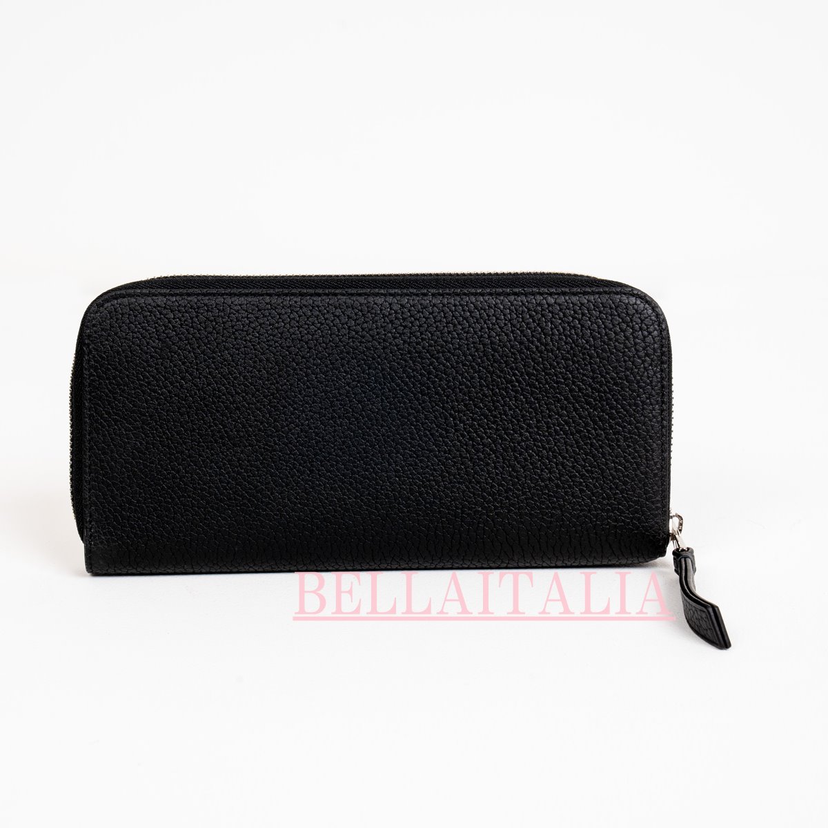 【微美品】LOEWE ロエベ 長財布 アナグラム カデナ 南京錠 レザー　黒 LOEWE - ロエベ 長財布 リネン アナグラム ロゴ型押し ラウンド