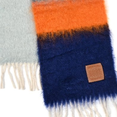 LOEWE（ロエベ） スカーフ ウールモヘア ストライプ マフラー : BELLA