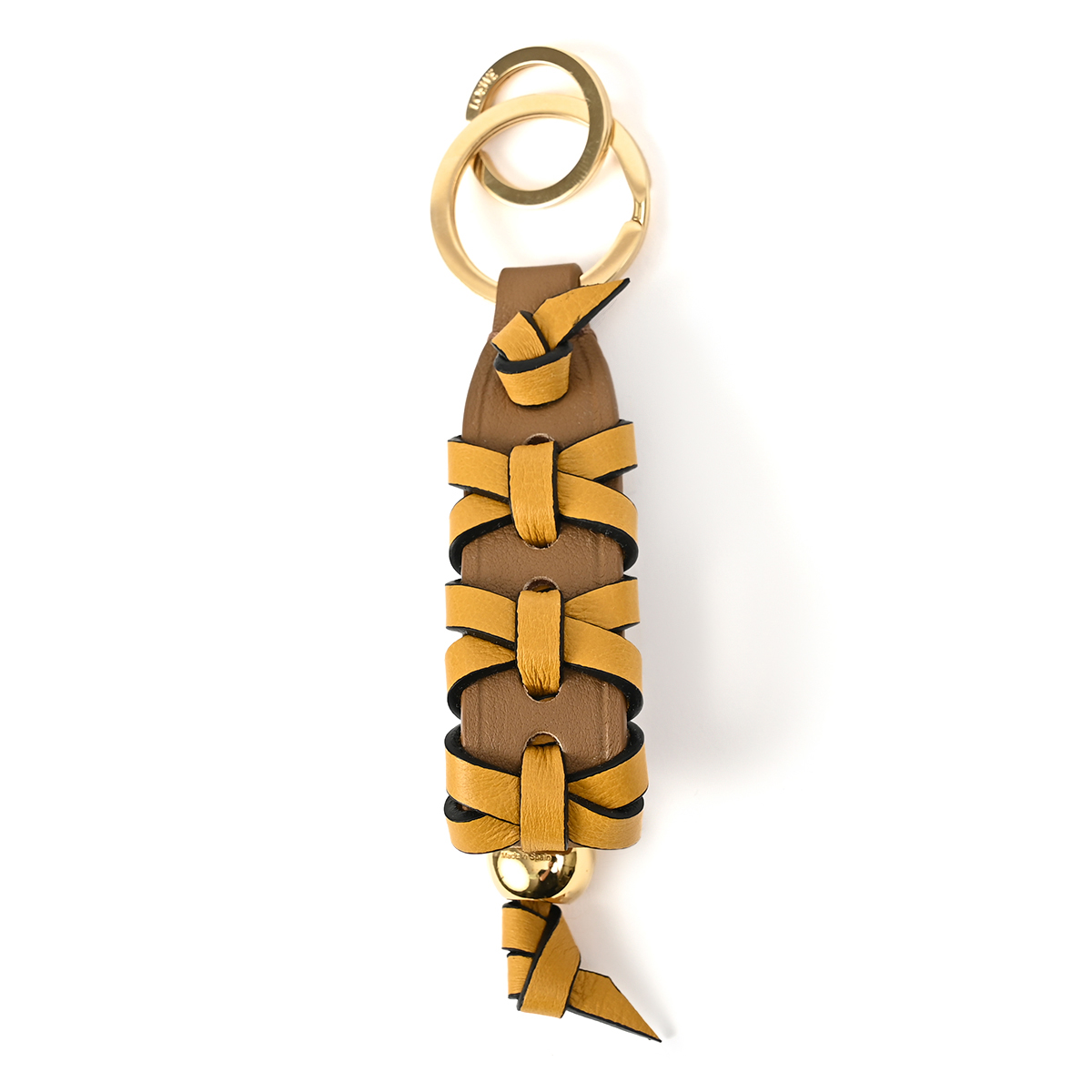 LOEWE（ロエベ） キーリング バッグチャーム レザー ベージュ