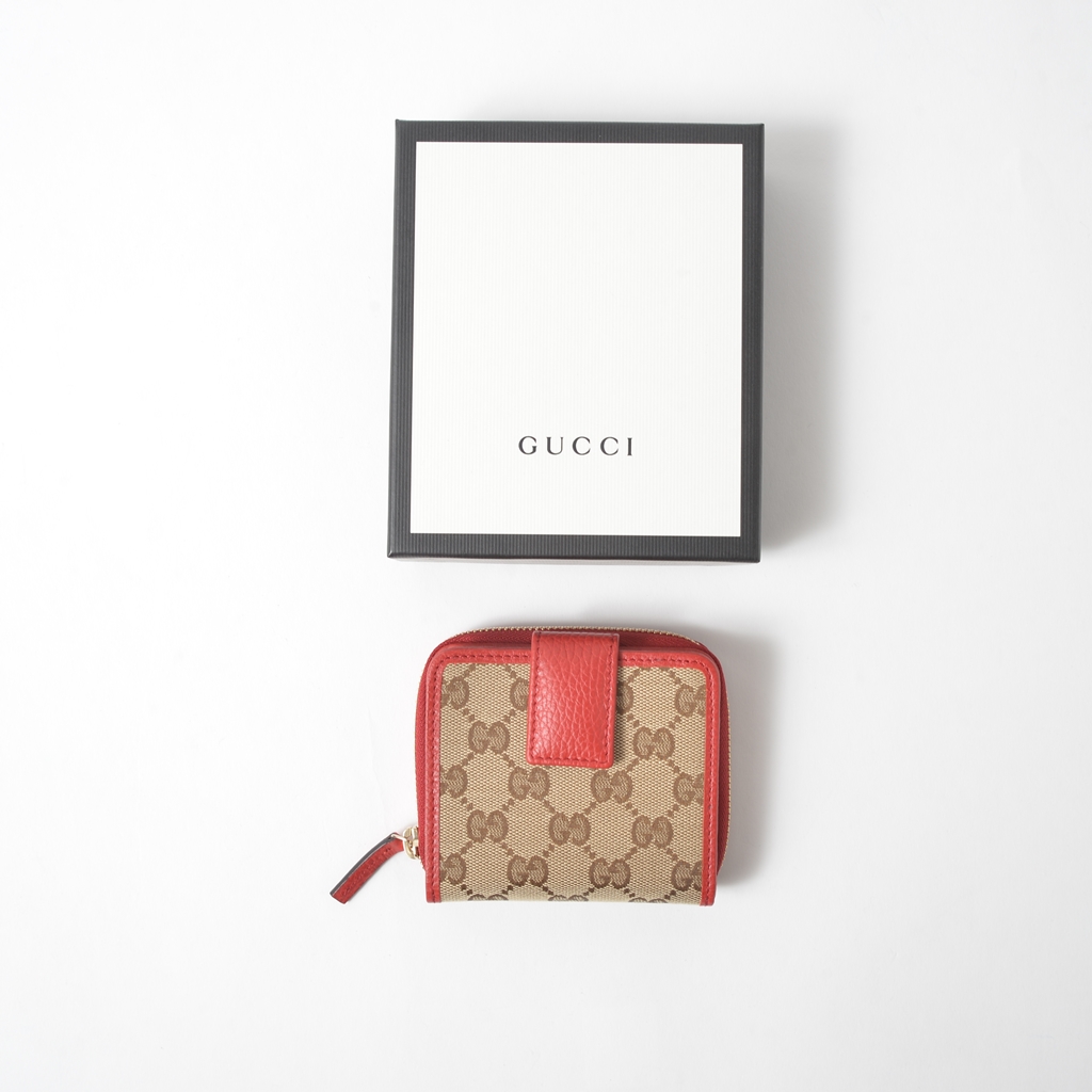 GGキャンバス グッチ レディース GUCCI 財布 折りたたみ キャンバス地