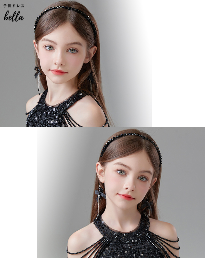 ヘアアクセサリ イヤリング 発表会 結婚式 高級 プリンセス ヘッド