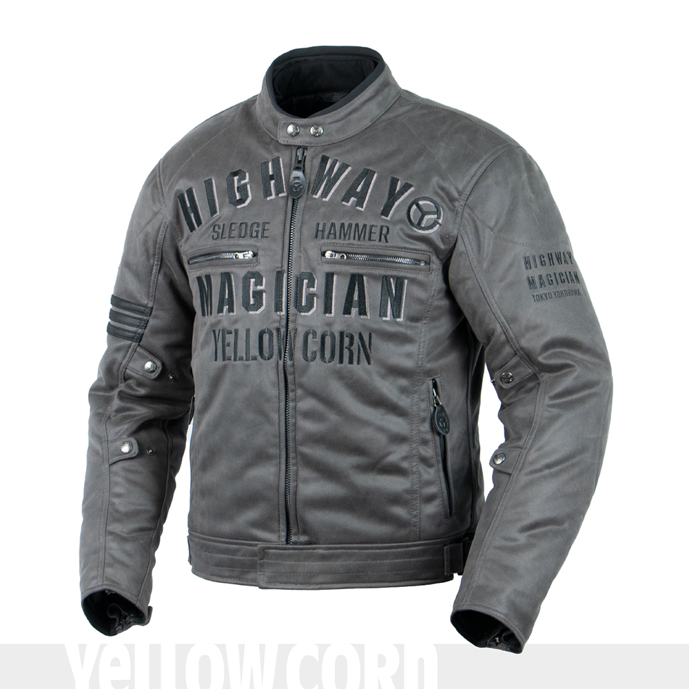 YELLOW CORNイエローコーン メッシュ ライダースジャケット グレー L YELLOW CORNイエローコーン メッシュ ライダースジャケット グレー L