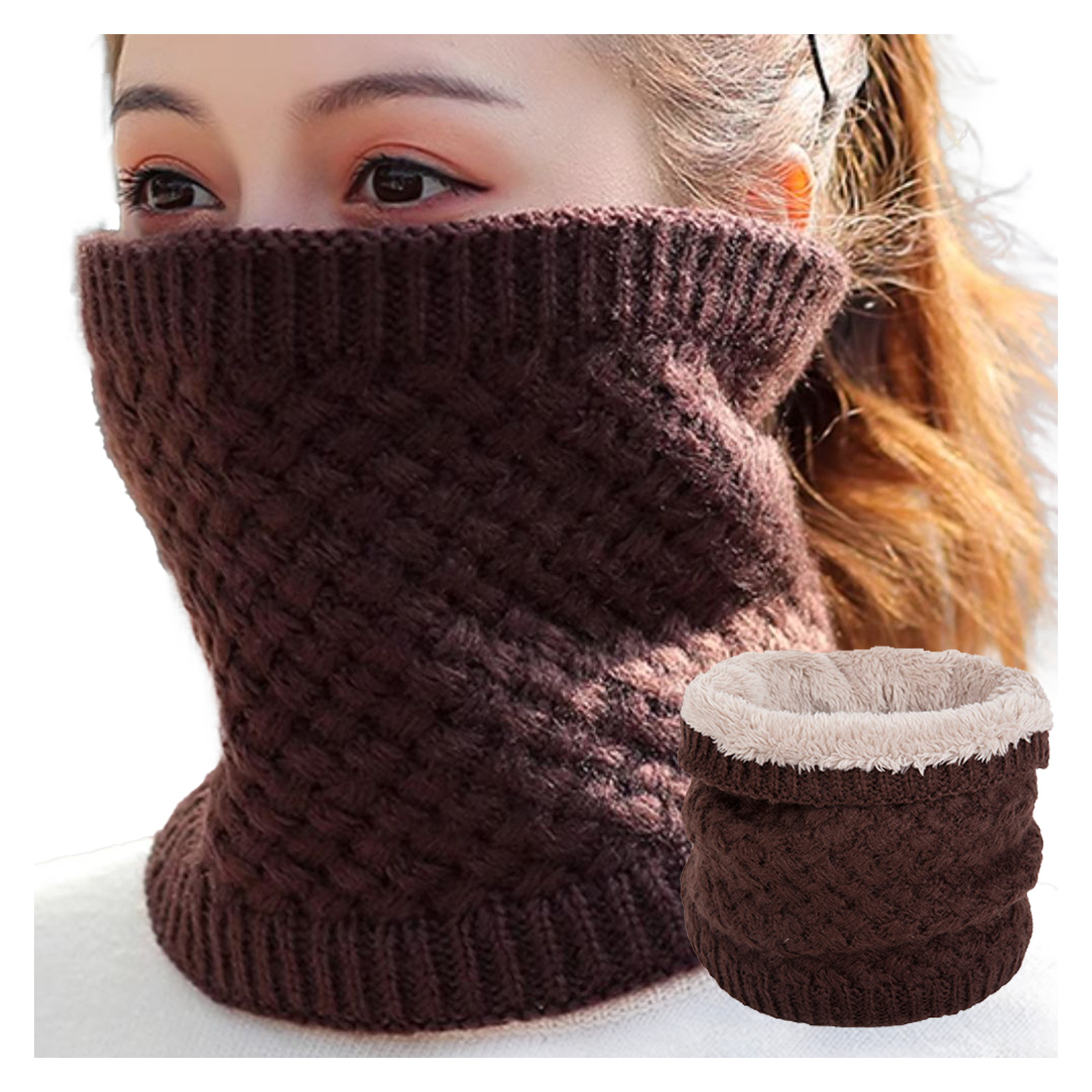 ネックウォーマー メンズ レディース 裏ボア 裏起毛 軽くて暖か かのこ