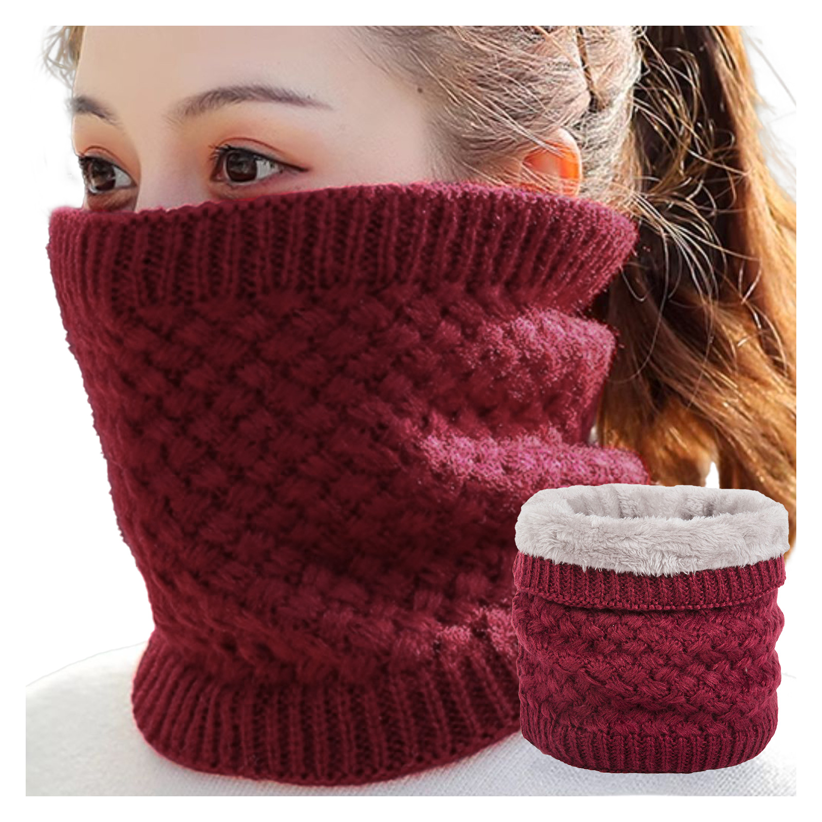 ネックウォーマー メンズ レディース 裏ボア 裏起毛 軽くて暖か かのこ