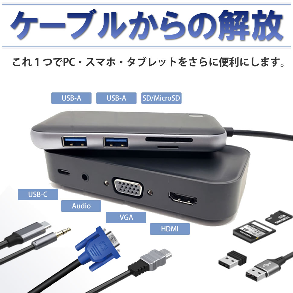 USB ハブ ミラーリング ワイヤレス Type-C 8in1 USB3.0 軽量 コンパクト MacBook Pro パソコン 画面を簡単拡張  送信機 受信機 テレワーク 会議 IZELL-3101 :belle0023:ベルクレール - 通販 - Yahoo!ショッピング