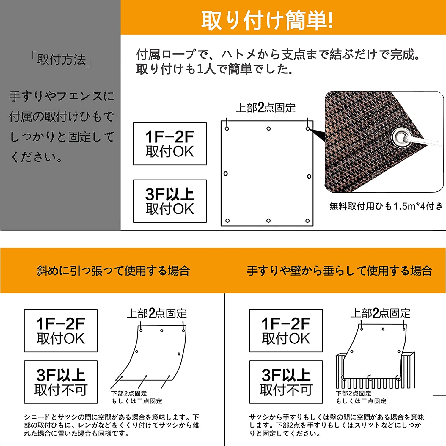 Oromany 日除け シェード 高密度ポリエチレン 通気性は良いと