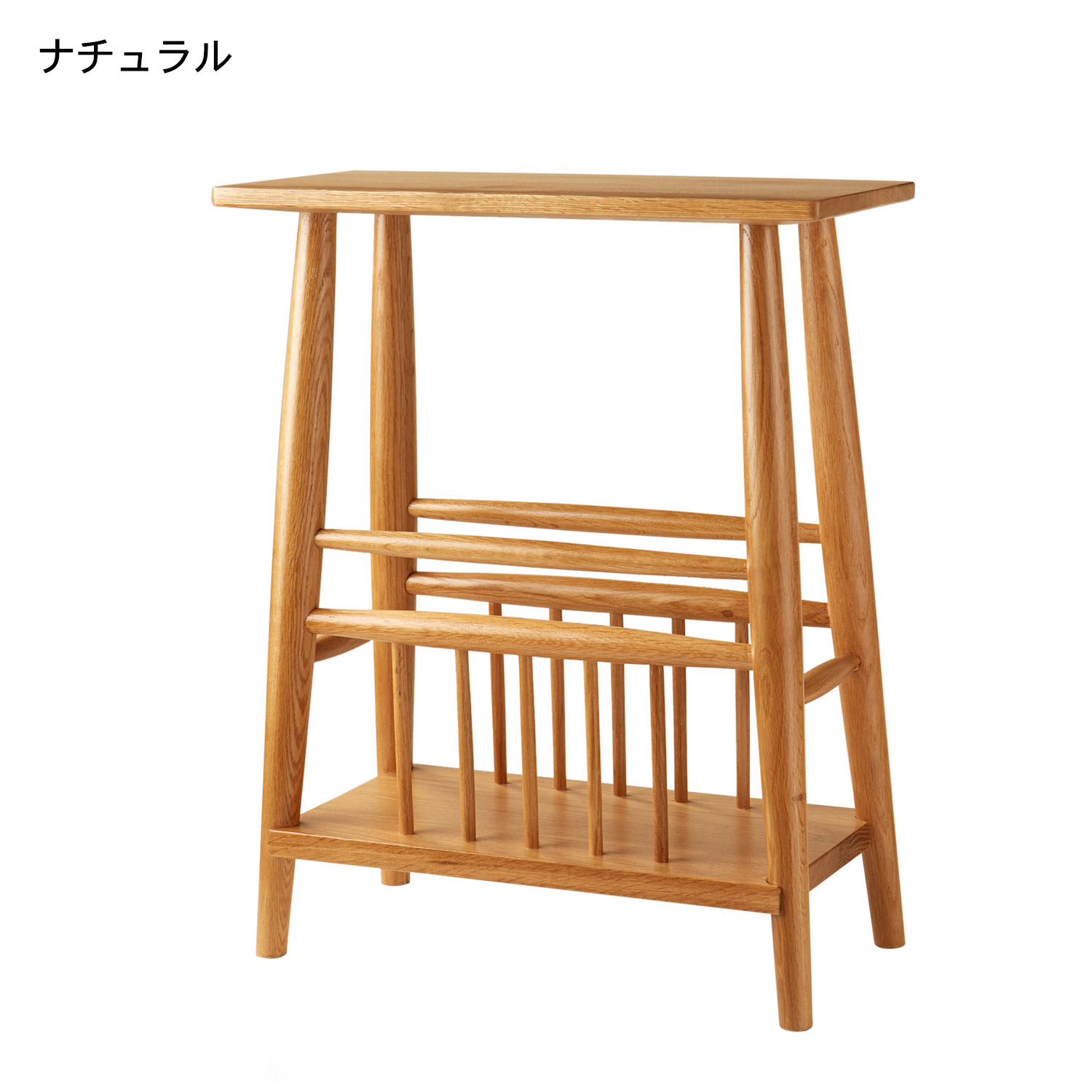 オーク材 サイドテーブル サイドテーブルH400 受注生産商品 レッドオーク材 扇形の