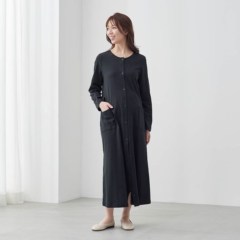 ベルメゾン マタニティ パジャマ ワンピース 授乳パジャマ 長袖