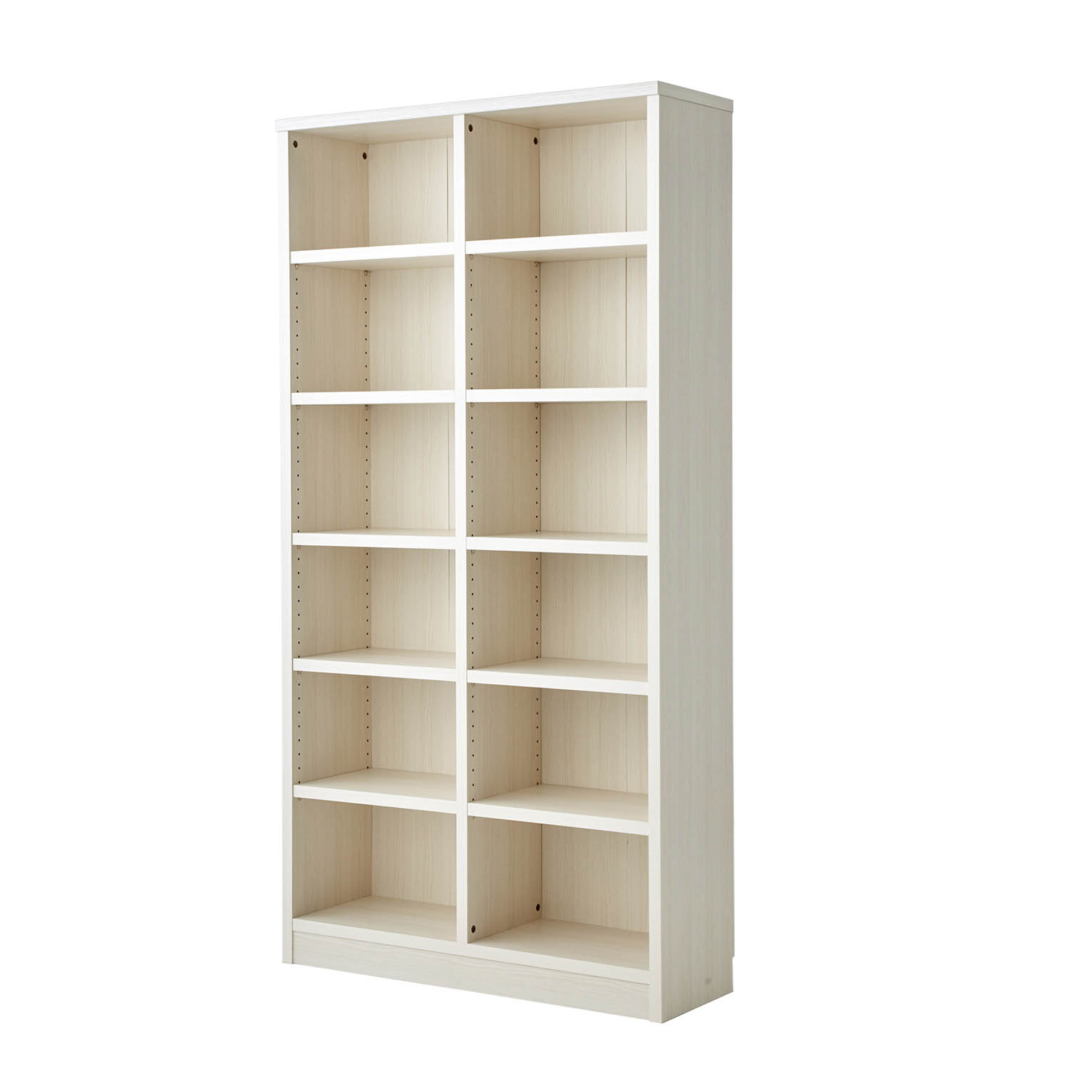 美品 シンプルシェルフ 4段 可動棚 ホワイト/ナチュラル ベルメゾン 2台 ベルメゾン 本棚 書棚 木製 大容量 壁面 壁面収納 ラック
