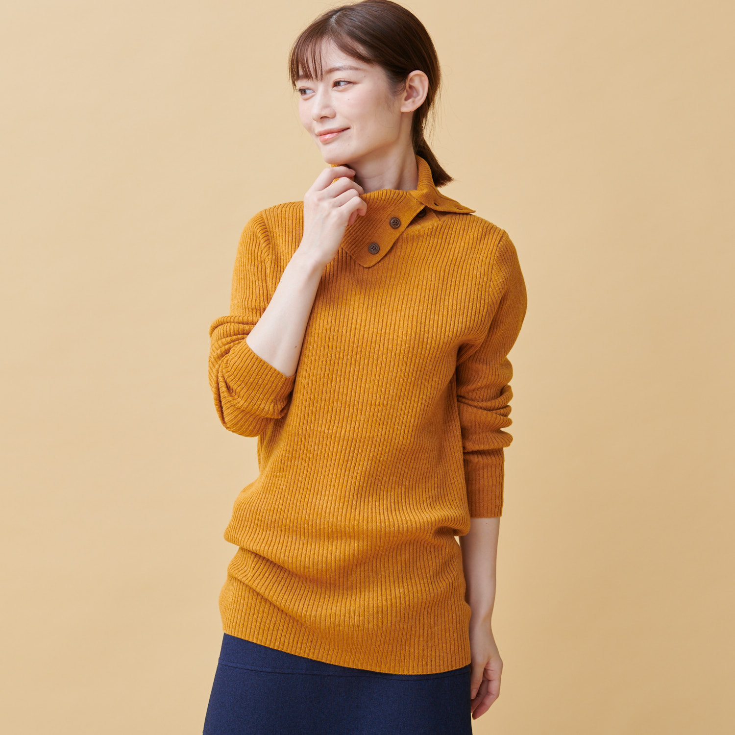 ニット セーター プルオーバー トップス レディース 女性 レディースファッション 2WAY タートルネック 洗える ウォッシャブル シンプル  インナー おしゃれ