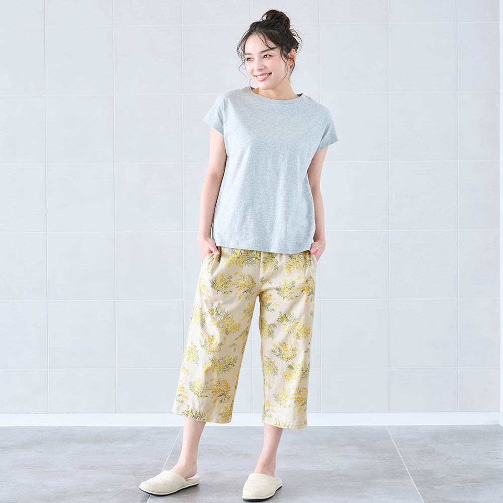 パジャマ レディース ルームウェア 部屋着 夏 綿 レディースパジャマ 寝巻 半袖 上下セット ナイトウェア 綿素材 コットン 夏 ポケット付 S M L LL おしゃれ | ベルメゾン | 01