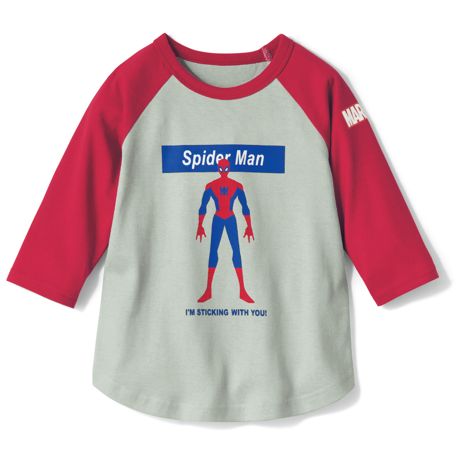 Marvel マーベル 七分袖ラグランＴシャツ「マーベル」 100 110 120 130