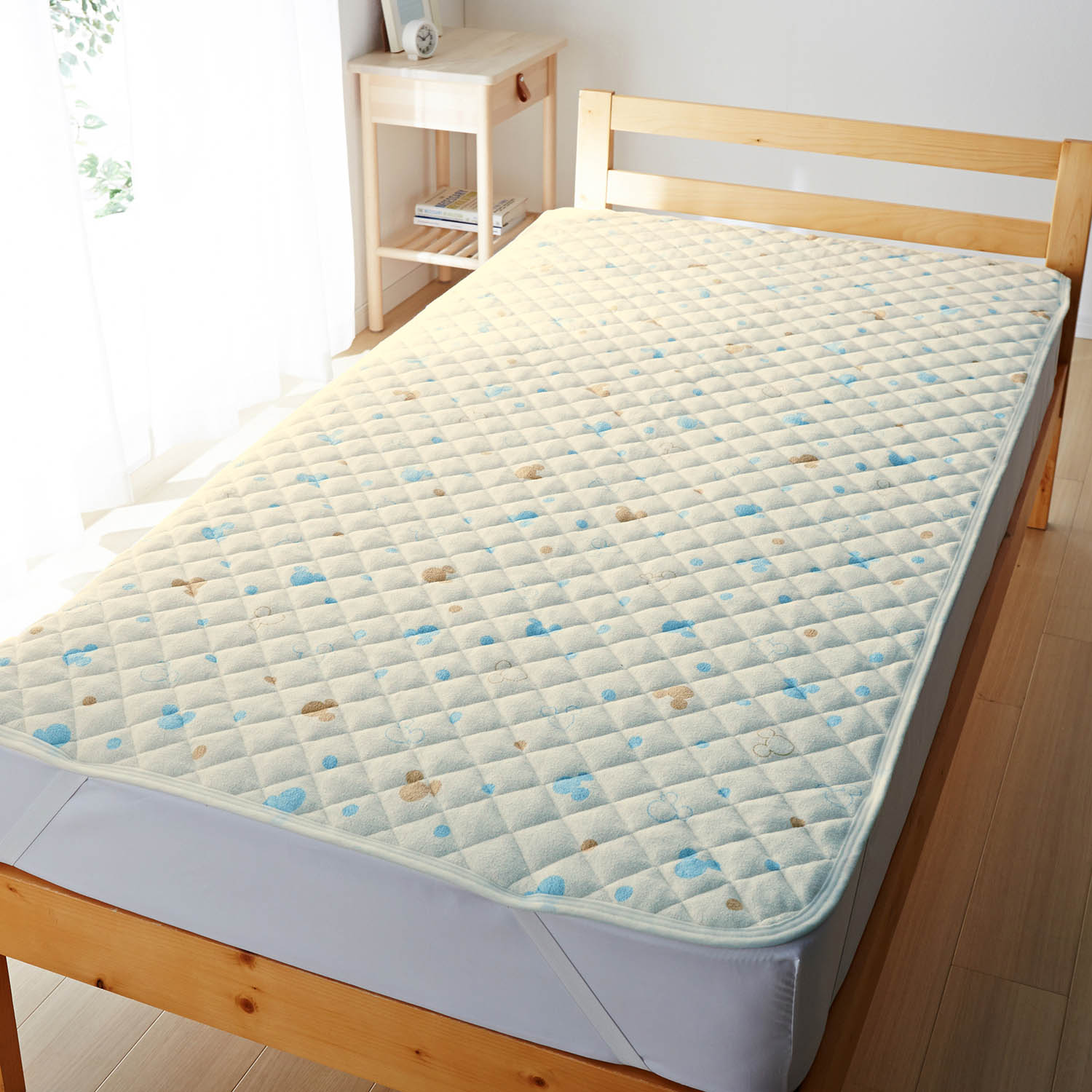 敷きパッド パッド ベッドパッド 寝具 綿素材 ソフトパイル Disney 