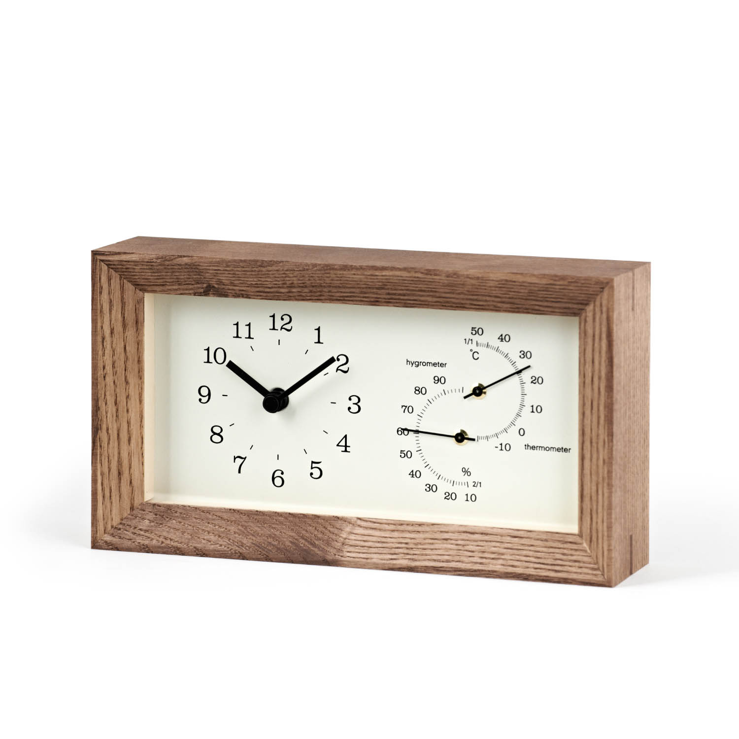 レムノス 置き掛け可能！木製の置き時計＆温時計＆湿度計「ＦＲＡＭＥ」｜bellemaison｜03