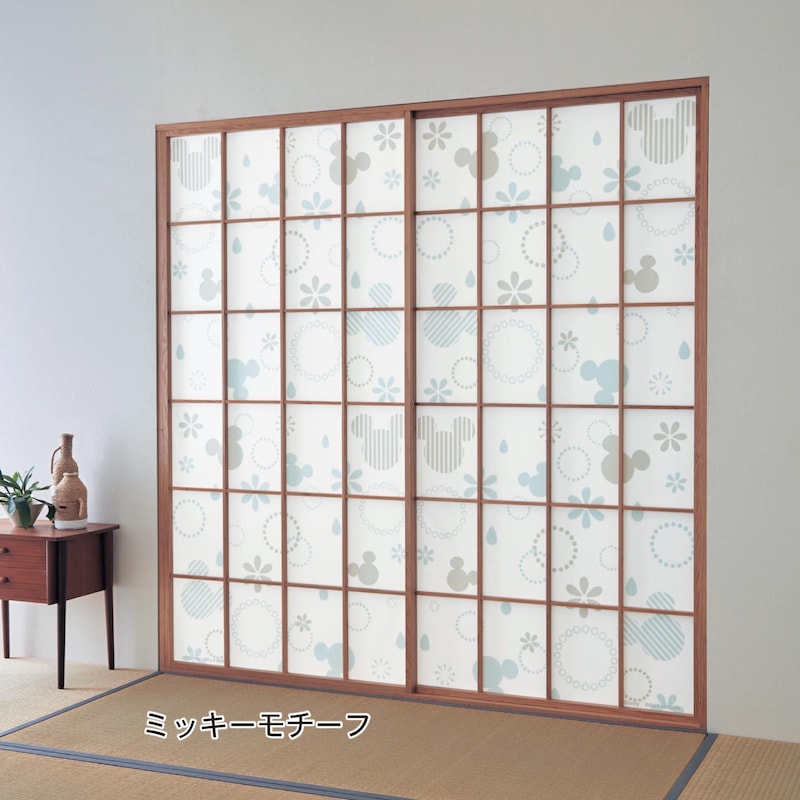障子紙 同柄 2枚 セット おしゃれ ディズニー Disney 和室 模様替え DIY かわいい 和 ミッキー ミニー くまのプーさん ドナルド デイジー フレンズ | Disney | 03