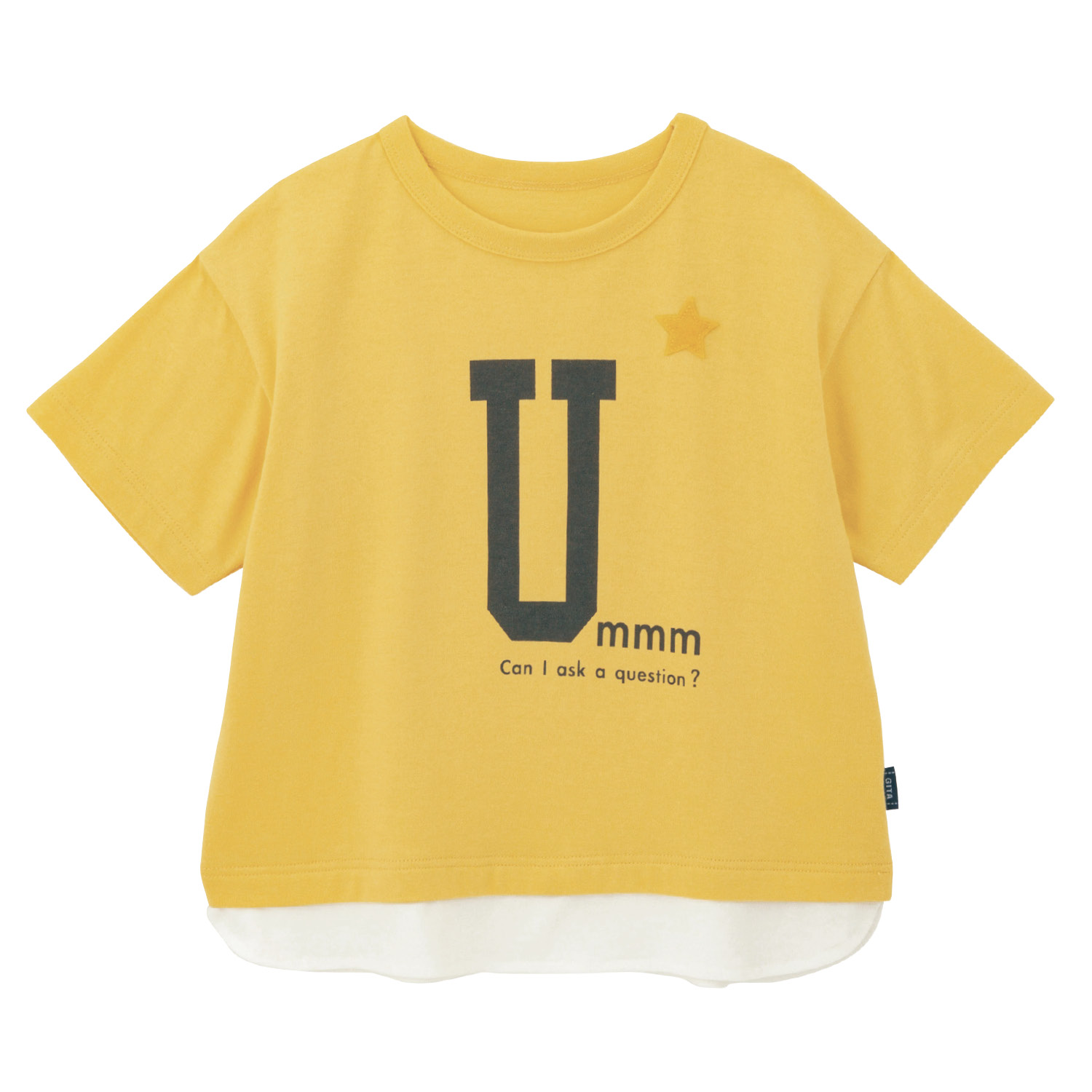 Tシャツ 半袖 トップス 子供 キッズ こども 子供服 男の子 ボーイズ 女の子 ガールズ 裾レイヤード デザイン 重ね着 ゆったり シンプル ジータ GITA おしゃれ｜bellemaison｜04