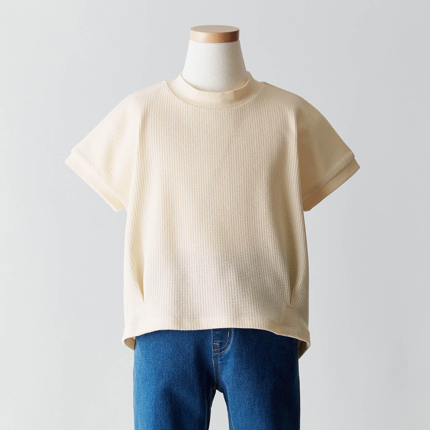 サラリスト さっと乾くワッフルキッズ半袖Tシャツ 100 110 120 130 140 150