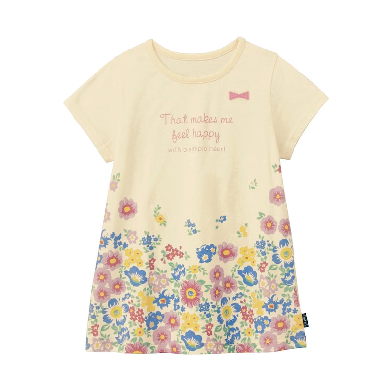 Tシャツ 半袖 トップス 子供 キッズ 子供服 女の子 ガールズ 薄い 涼しい 夏 イラスト プリント ワンポイント シンプル チュニック 名札ココ ジータ おしゃれ｜bellemaison｜04