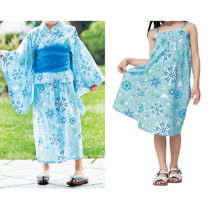 Disney 浴衣 子供 キッズ 女の子 ゆかた セパレート 浴衣ドレス