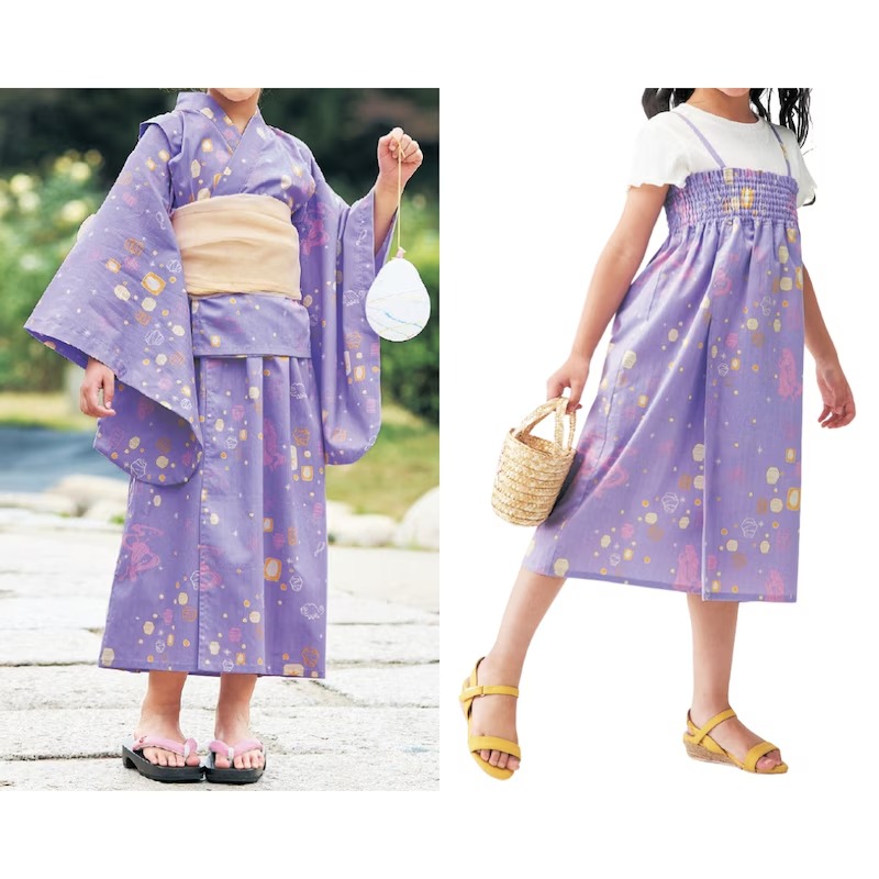 Disney 浴衣 子供 キッズ 女の子 ゆかた セパレート 浴衣ドレス