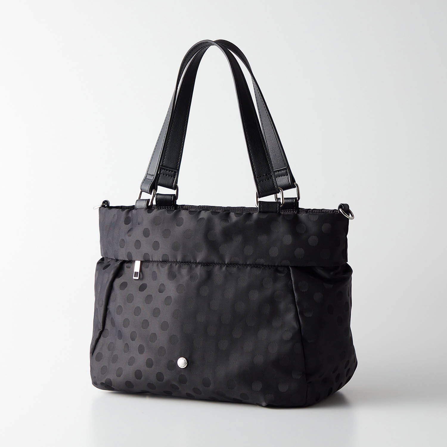 ショルダーバッグ レディース トートバッグ トート バッグ バック 鞄 カバン かばん ドット 2WAY ショルダー 肩掛け 手持ち 多収納  ジャガード ミドル おしゃれ