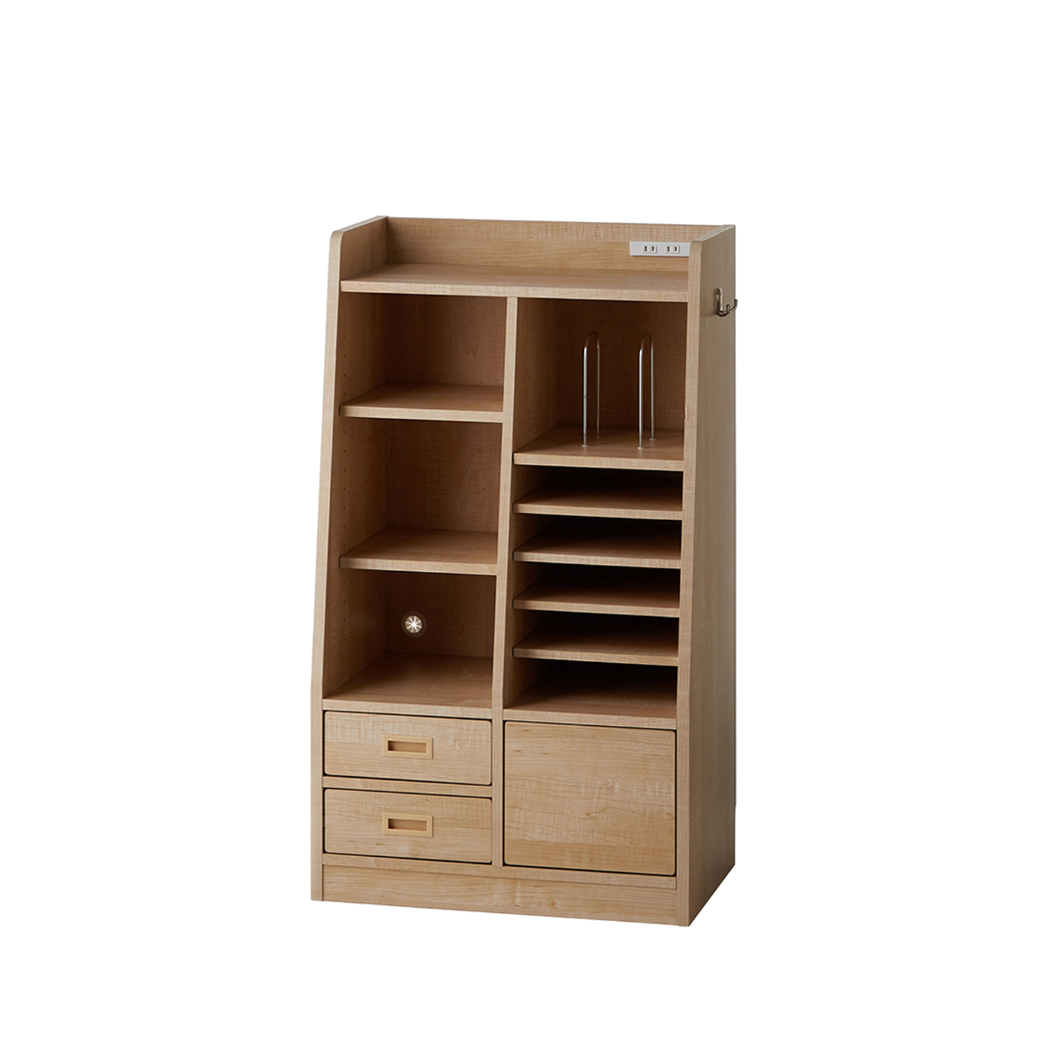 本棚 収納ラック ラック 棚 収納 お片付けラック 学校用品収納 収納家具 キッズ家具 家具 可動棚 引き出し付き 子供部屋 キッズルーム シンプル B おしゃれの画像