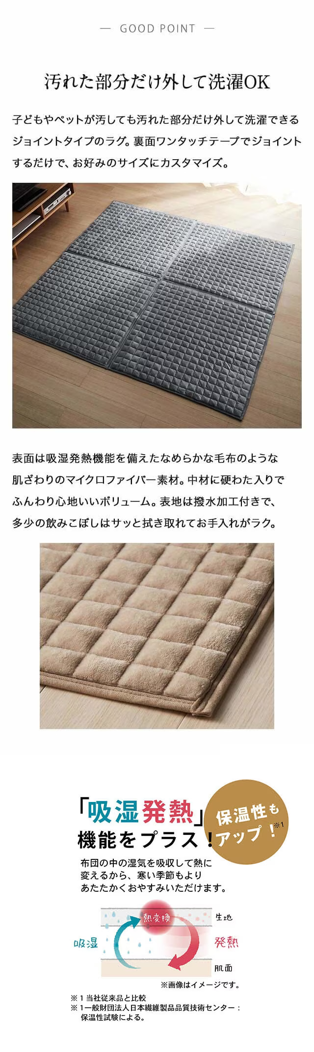 ベルメゾン（BELLE MAISON） ラグ カーペット 洗える ラグマット