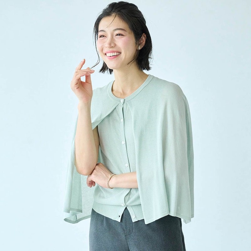 カーディガン 羽織 羽織もの 上着 アウターウェア アウター トップス レディース 女性 ケープ風 毛玉になりにくい 体温調整 防寒 S M L LL おしゃれ カーディガン 羽織 羽織もの 上着 アウターウェア アウター
