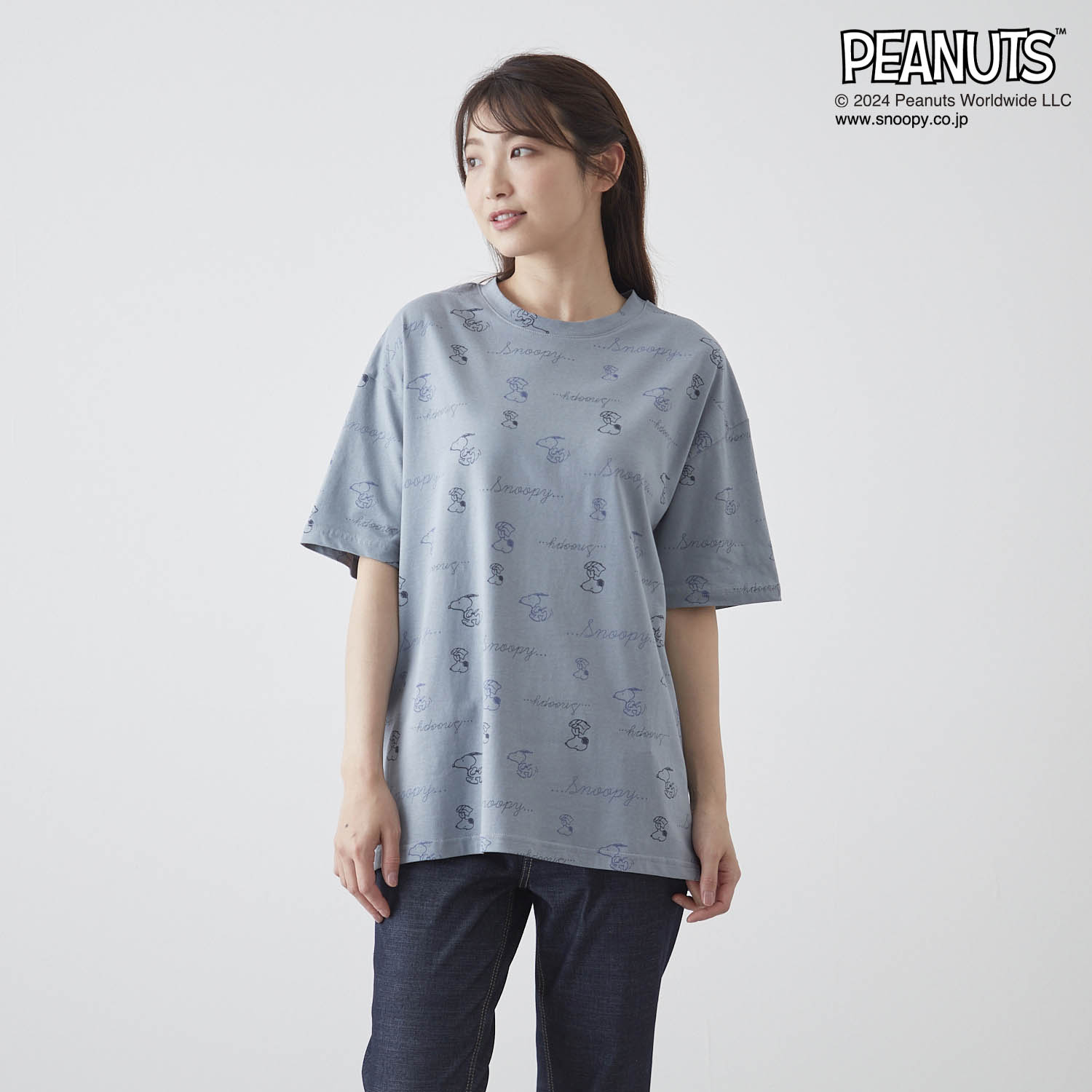 PEANUTS 総柄Tシャツ「スヌーピー」 M L LL 3L｜bellemaison｜03