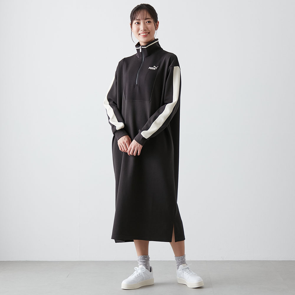 PUMA ハーフジップ長袖ワンピース S M L XL : ベルメゾン Yahoo