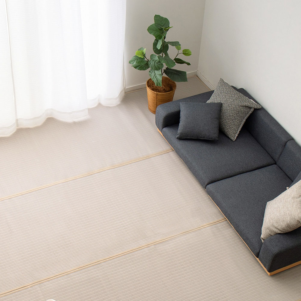 い草敷物　6帖　約264×352cm　 ベージュ系　夏用　和室用 い草敷物 6帖 約264×352cm ベージュ系 夏用 和室用