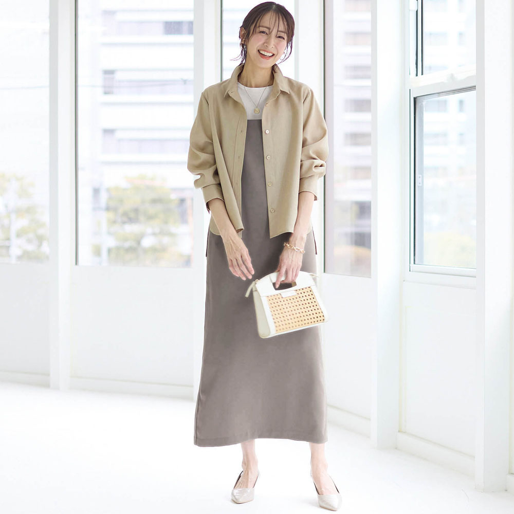 ワンピース シャツ セット レディース 上下セット レディースワンピース レディーストップス 麻調シャツ キャミワンピ シンプル おしゃれ 通勤 オフィス スタイルノート ワンピース シャツ セット レディース 上下