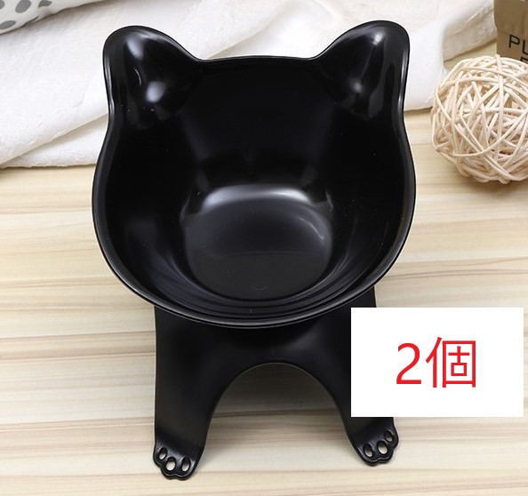 フードボウル フードボール 餌入れ 猫 ペット おしゃれ かわいい ご飯入れ えさ 皿 ねこ型 二個セット |  | 02