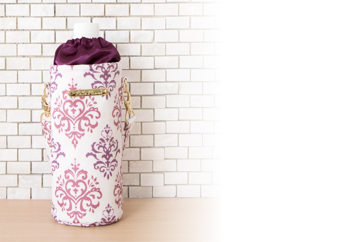 ピンクのアラベスク柄がおしゃれで可愛いペットボトルホルダー ギガランキングｊｐ