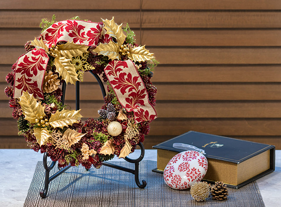 クリスマスフラワーリース♡ロイヤルブルーローズとベルのクリスマスリース CATEGORY Flower Wreath (フラワーリース) | 【公式】Michika