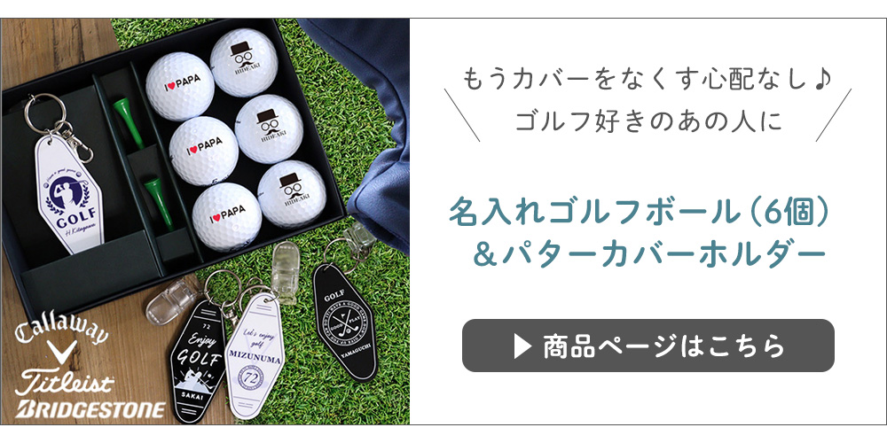 名入れゴルフボール（６個）＆パターカバーホルダーセット