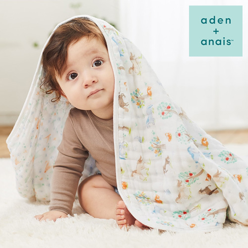 出産祝い おくるみ aden+anais(エイデンアンドアネイ)ブランケット　イヤーオブザホース・うま |お昼寝 ベビー 干支 男の子 女の子