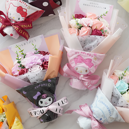 sanrio（サンリオ） 母の日 花束 サンリオタオル ソープフラワーブーケ