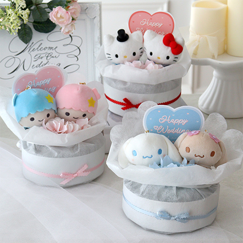 デラックス サンリオ ウェディングドール 結婚式 電報 サンリオウェディングケーキ ウェディングドール ウィル