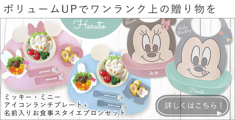 Disney ベビー食器 ミッキー・ミニー アイコンランチプレート