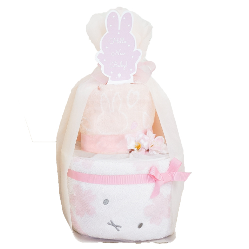 Miffy おむつケーキ 出産祝い ミッフィータオルおむつケーキ