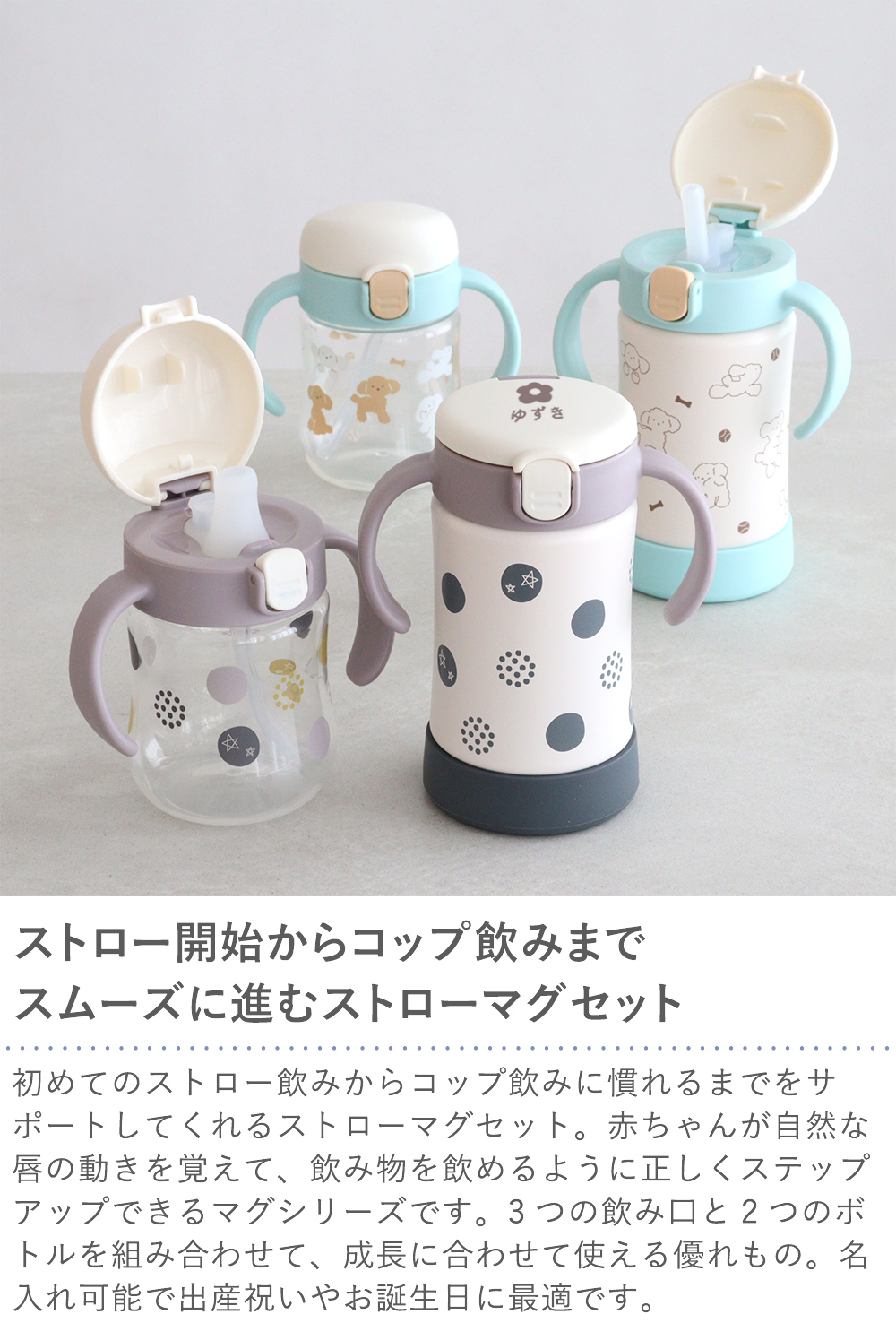 リッチェル（Richell） 名入れ トライ ステップアップマグセット