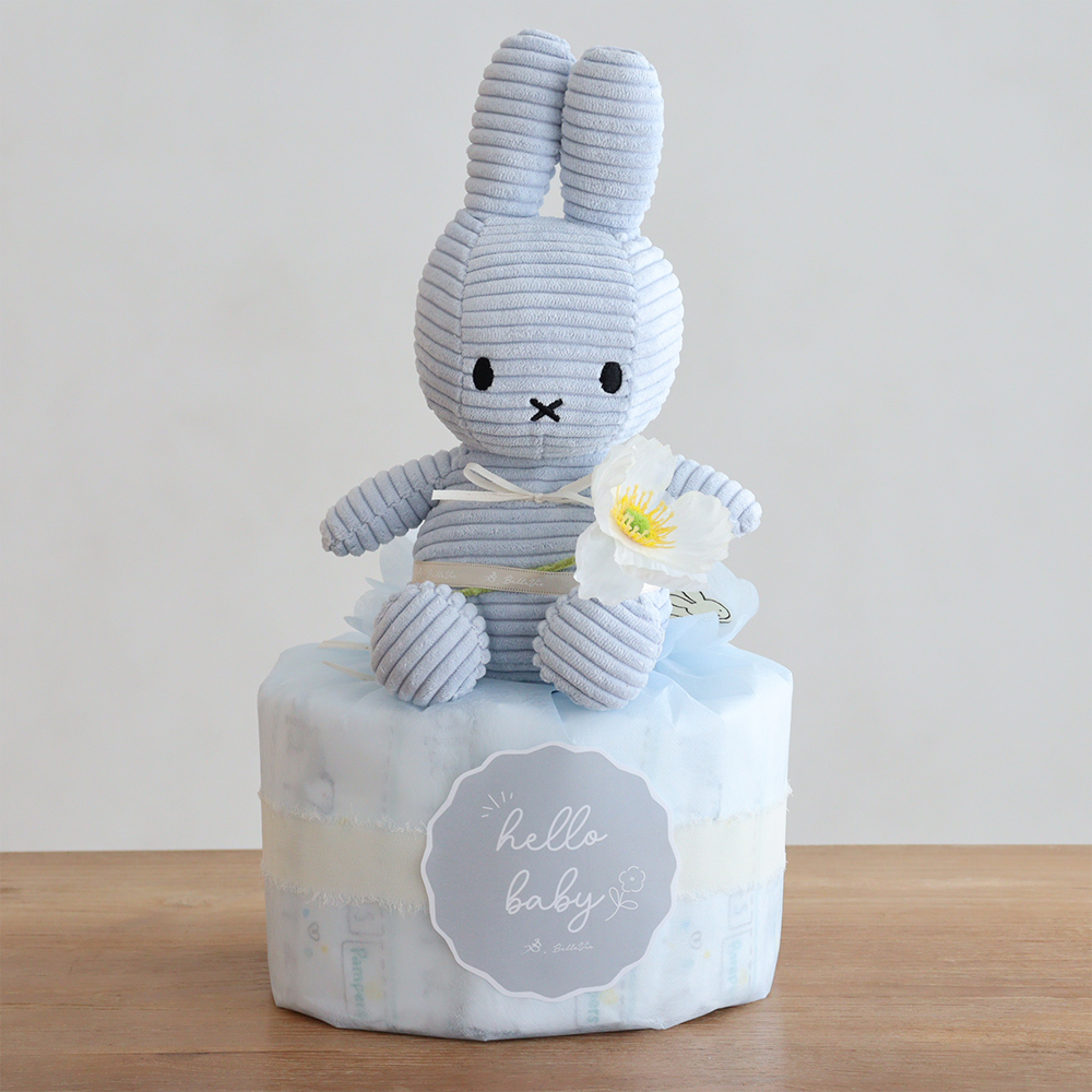出産祝い コーデュロイミッフィーおむつケーキ 男の子 女の子 ミッフィー miffy ぬいぐるみ 誕生日 プレゼント | Miffy | 04