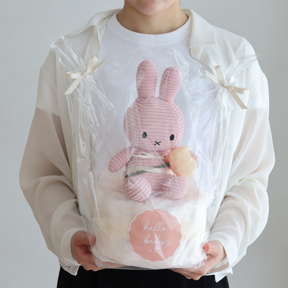 出産祝い コーデュロイミッフィーおむつケーキ 男の子 女の子 ミッフィー miffy ぬいぐるみ 誕生日 プレゼント | Miffy | 08