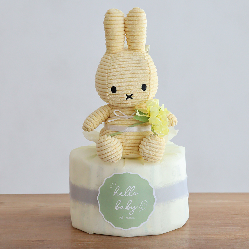 出産祝い コーデュロイミッフィーおむつケーキ 男の子 女の子 ミッフィー miffy ぬいぐるみ 誕生日 プレゼント | Miffy | 02