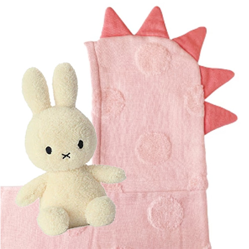 SOF(ソフ)フード付きバスタオル 恐竜+Miffy Terry 23cmぬいぐるみギフトセット | 出産祝い ギフト miffy 男の子 女の子の画像
