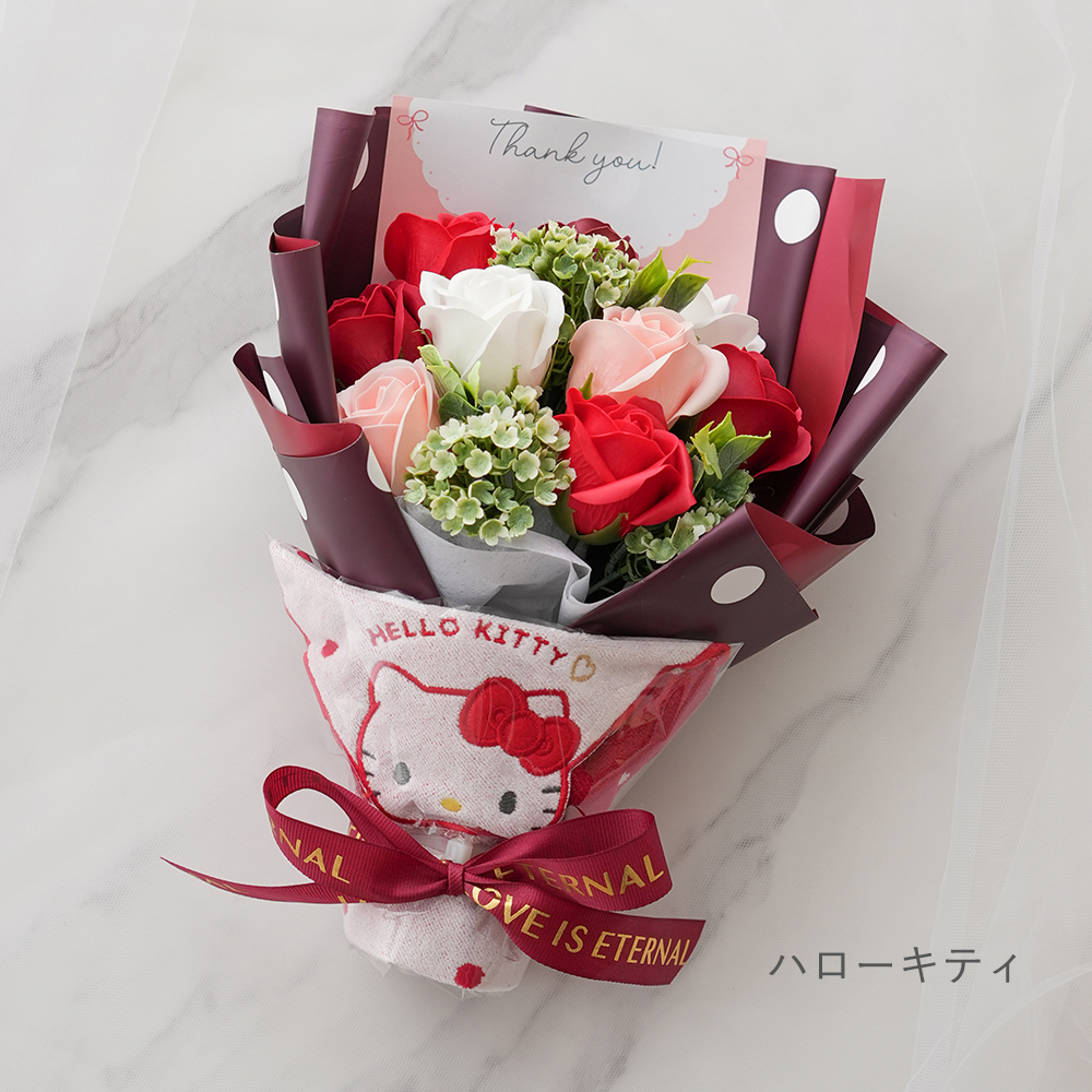 sanrio（サンリオ） 母の日 花束 サンリオタオル ソープフラワーブーケ